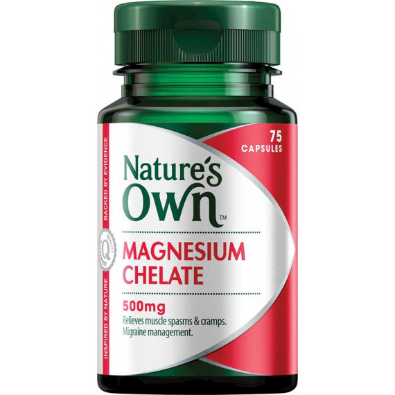 Natures Own Magnesium Chelate 500mg 75 Capsules