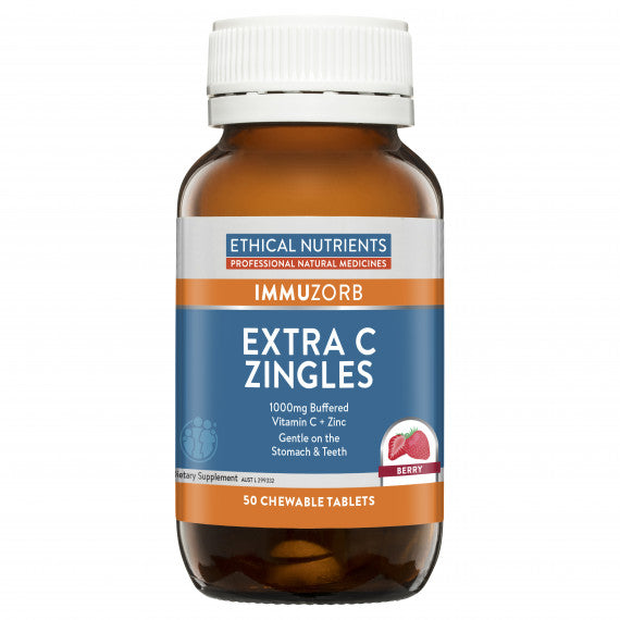Ethical Nutrients Immuzorb Extra C Zingles Berry 50 Tablets