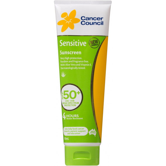 Cancer Council Sensitive Sunscreen SPF50+ Tube 110ml