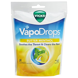 Vicks Vapodrops Butter Menthol 24 Pack x 1
