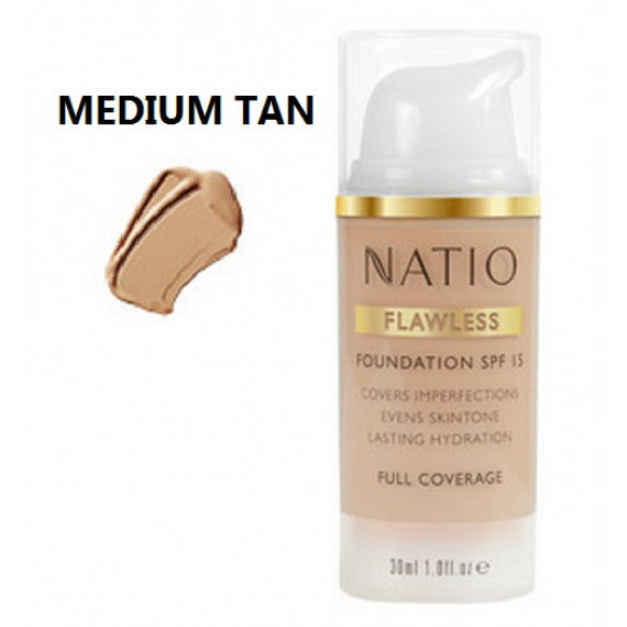 Natio Flawless Foundation SPF15 Medium Tan