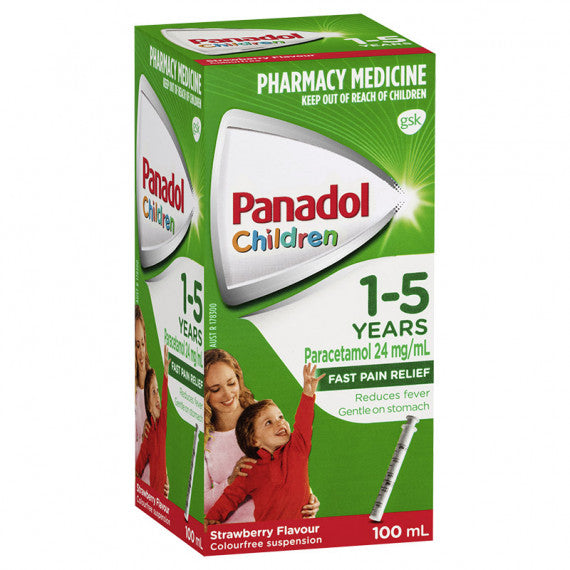 Panadol Children Suspension 1-5 Years Strawberry 100ml