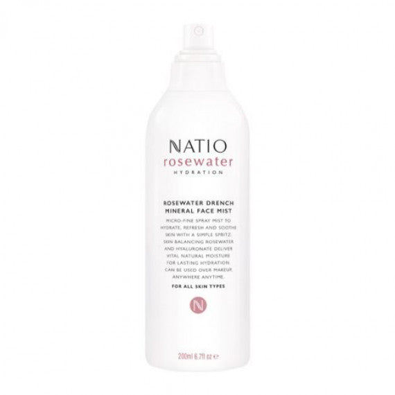 Natio Rosewater Drench Mineral Face Mist 200mL