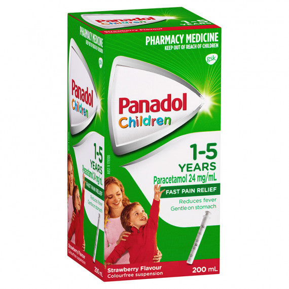 Panadol Children Suspension 1-5 Years Strawberry 200ml