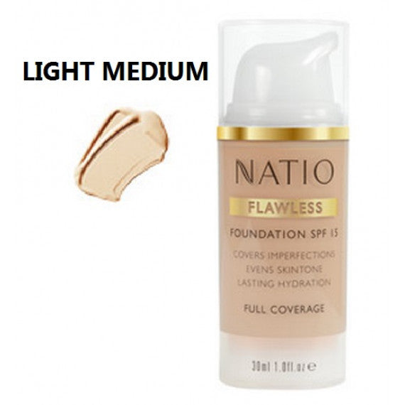 Natio Flawless Foundation SPF15 Light Medium
