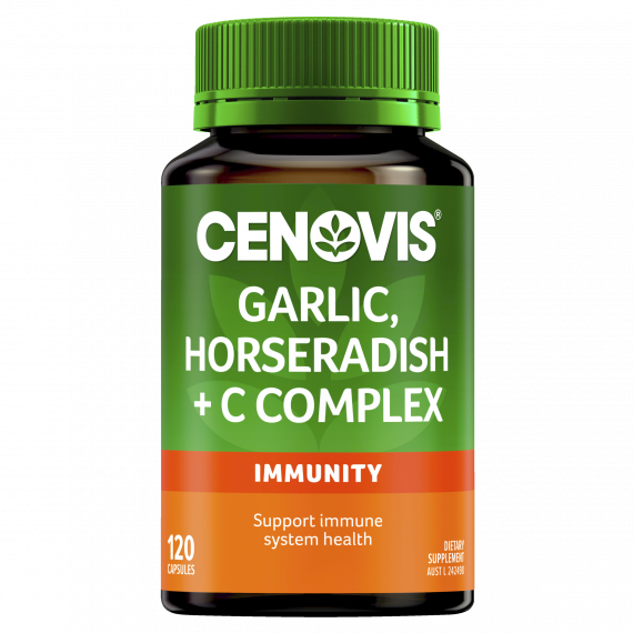 Cenovis Garlic and Horseradish + C Complex 120 Capsules