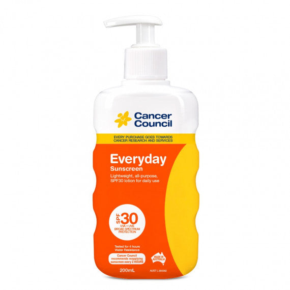 Cancer Council Everyday Sunscreen Pump SPF 30+ 200ml