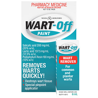 Wart-Off Paint 6mL Safely Removes Warts Quickly for Common & Plantar Warts