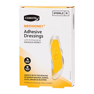 Comvita Medihoney Adhesive Dressings 7 pack 2.6cm x 5.6cm