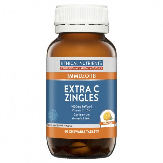 Ethical Nutrients Immuzorb Extra C Zingles Orange 50 Tablets