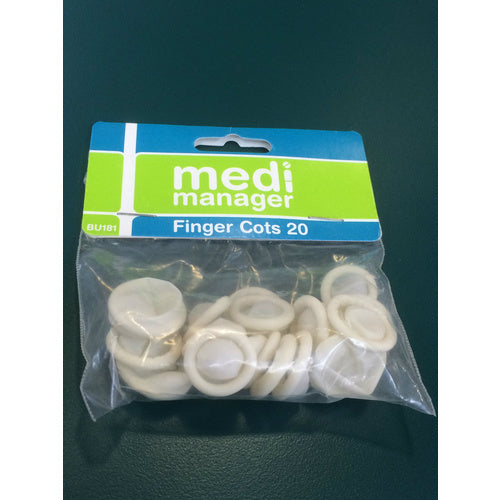 Medi Made from Powder Free Nitrile Rubber Manager Finger Cots 20