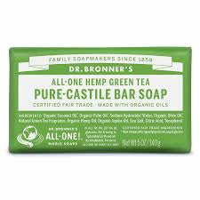 Dr Bronnerâ€™s Green Tea Castile Bar Soap 140gm