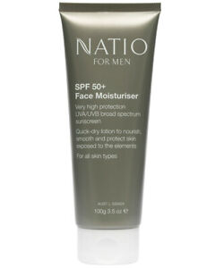 Natio SPF 50+ Face Moisturiser - 100g, Cream, Skincare, Natio for Men