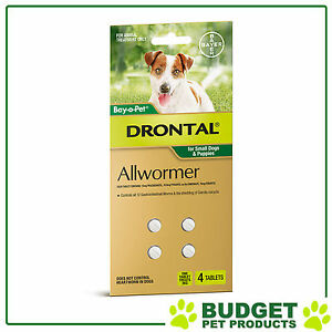 Drontal Allwormer Dogs Small & Puppies Up To 3kg 4 Tablets