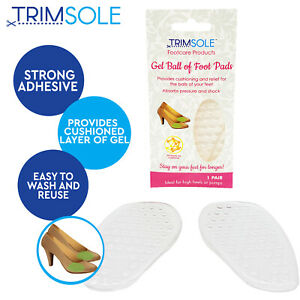 1 Pair TRIMSOLE Gel Ball of Foot Pads Cushion Feet Insoles for High Heels Sandal