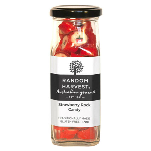 Random Harvest Strawberry Rock Candy 170g Australian Gourmet Gluten Free