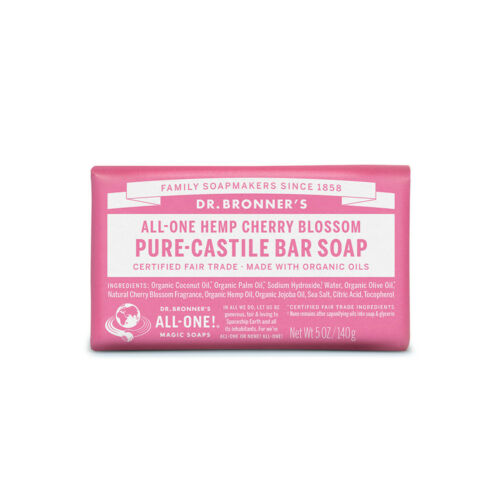 Dr Bronners Pure Castile Bar Soap (Hemp All-One) Cherry Blossom 140g - vegan