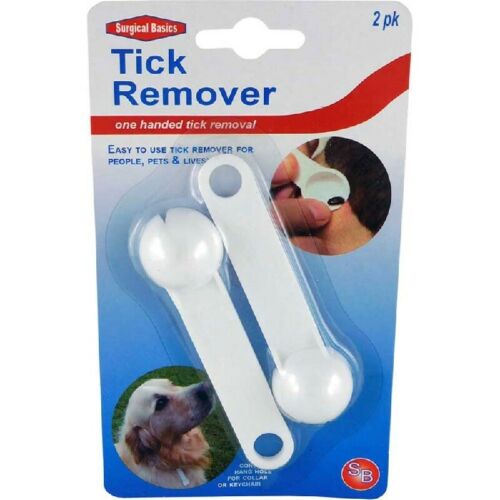 Surgical Basics Tick Remover Tool White 2pcs for Human & Pets