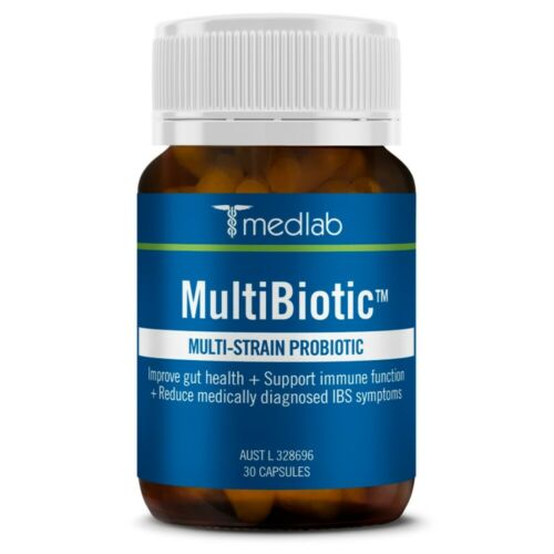 Medlab MultiBiotic 30 Capsules Improve Gut Health and Support Immune Health