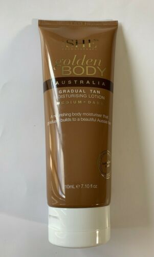 OM SHE Golden Body Australia Gradual Tan Lotion Medium Dark 7.10 oz