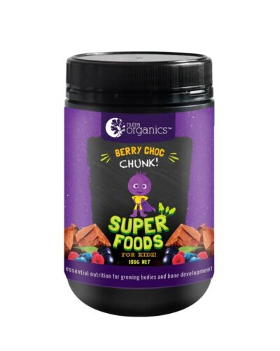Nutra Organics-Super Foods for Kidz Berry Choc Chunk 150g Powder
