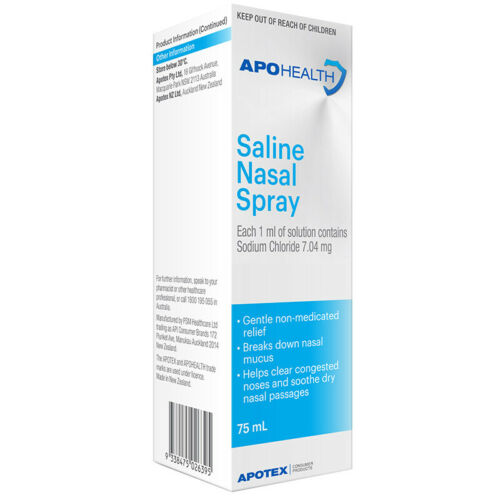ApoHealth Saline Nasal Spray 75ml