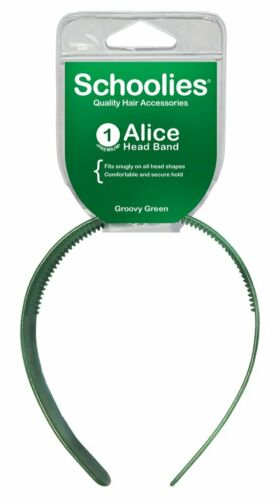 Schoolies Hair Accessories #SC505 Alice Head Band, Groovy Green
