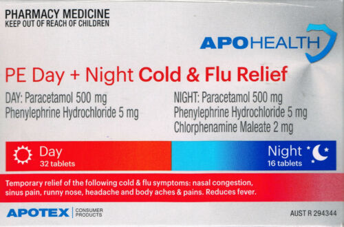 APOHEALTH PE COLD & FLU RELIEF DAY & NIGHT 48 TABLETS