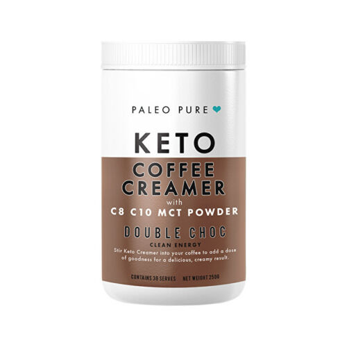Paleo Pure Keto Coffee Creamer with C8 C10 MCT Powder Double Choc 250g