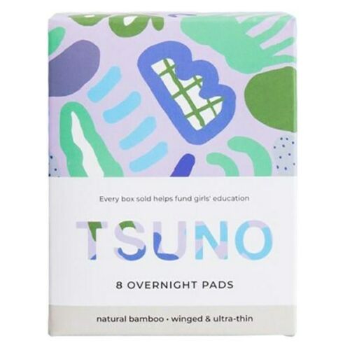 Tsuno Natural Bamboo Pads, Overnight 8pk