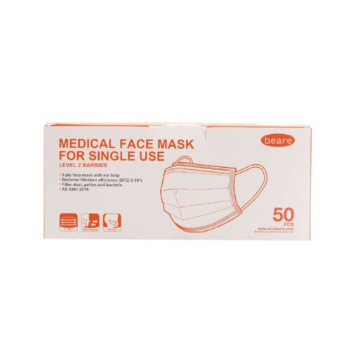 50 Pack Face Masks Type 2R Medical Disposable BMD2